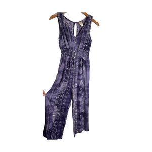 Japna Purple Patterned Jumpsuit